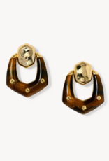 KENDRA SCOTT Embry Open Frame Earrings in Gold