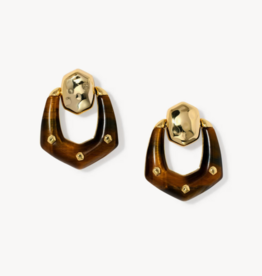 KENDRA SCOTT Embry Open Frame Earrings in Gold