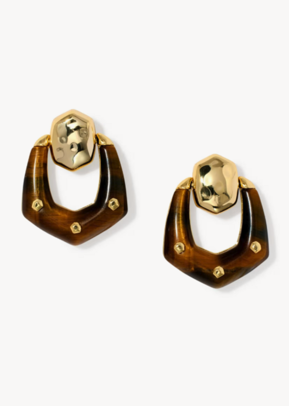 KENDRA SCOTT Embry Open Frame Earrings in Gold