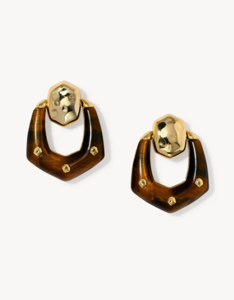KENDRA SCOTT Embry Open Frame Earrings in Gold