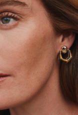 KENDRA SCOTT Embry Open Frame Earrings in Gold