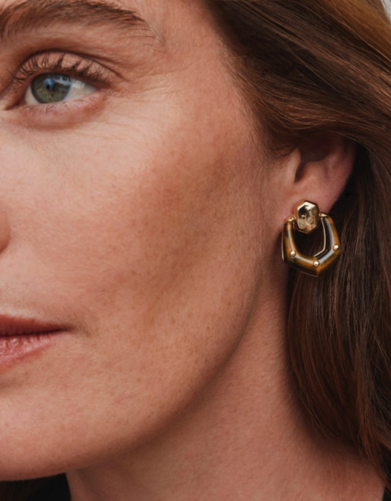 KENDRA SCOTT Embry Open Frame Earrings in Gold