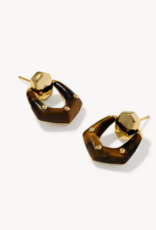 KENDRA SCOTT Embry Open Frame Earrings in Gold