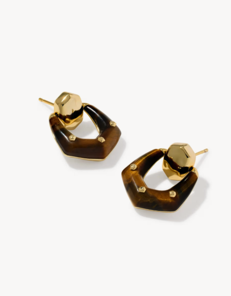 KENDRA SCOTT Embry Open Frame Earrings in Gold