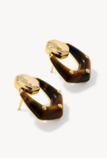 KENDRA SCOTT Embry Open Frame Earrings in Gold