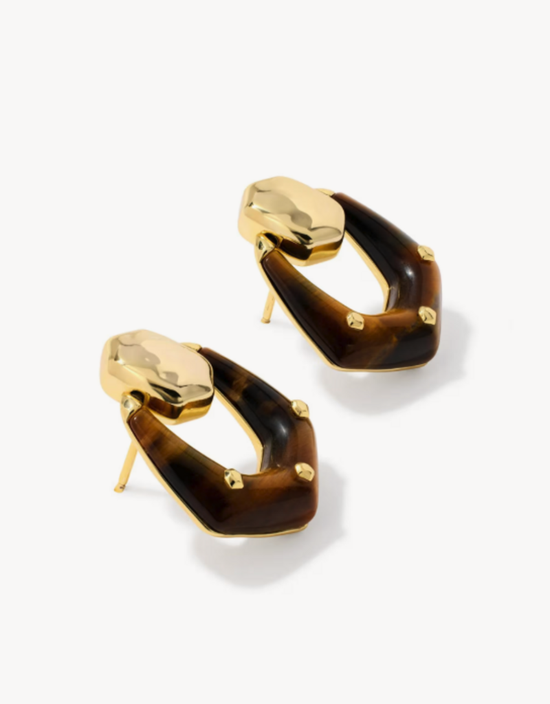 KENDRA SCOTT Embry Open Frame Earrings in Gold