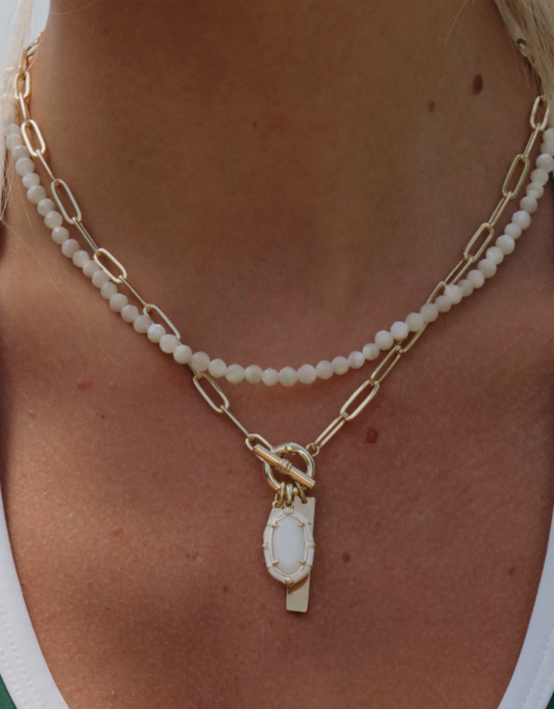 KENDRA SCOTT Elisa Enamel Link Chain Necklace in Gold