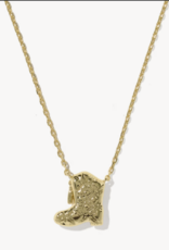 KENDRA SCOTT Drill Team Boot Pendant Necklace in Ivory Mop