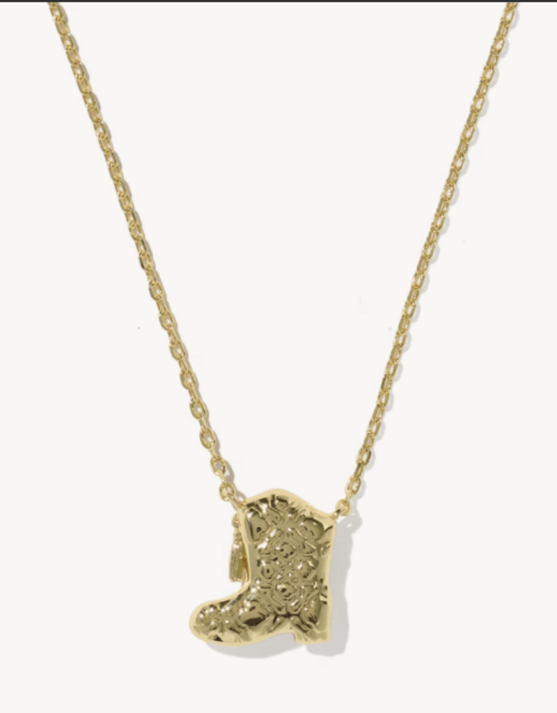 KENDRA SCOTT Drill Team Boot Pendant Necklace in Ivory Mop