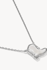 KENDRA SCOTT Drill Team Boot Pendant Necklace in Ivory Mop