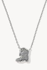 KENDRA SCOTT Drill Team Boot Pendant Necklace in Ivory Mop