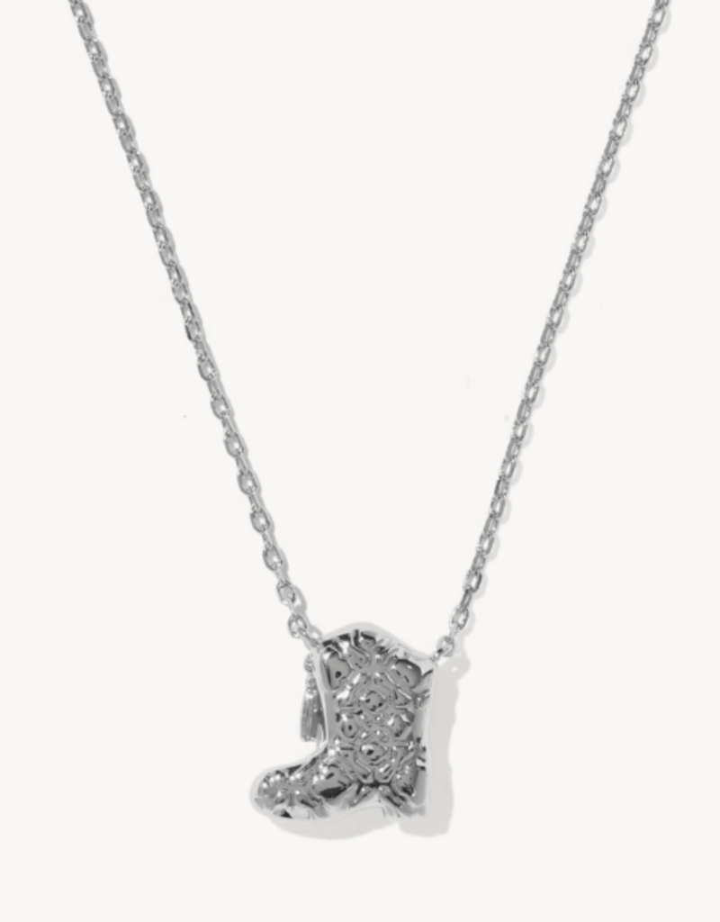 KENDRA SCOTT Drill Team Boot Pendant Necklace in Ivory Mop