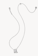 KENDRA SCOTT Drill Team Boot Pendant Necklace in Ivory Mop