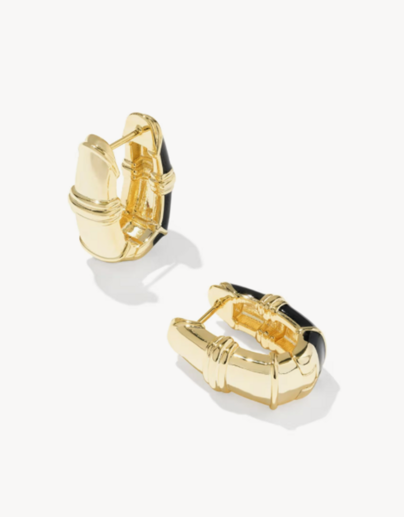 KENDRA SCOTT Courtney Enamel Huggie in Gold