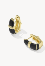 KENDRA SCOTT Courtney Enamel Huggie in Gold