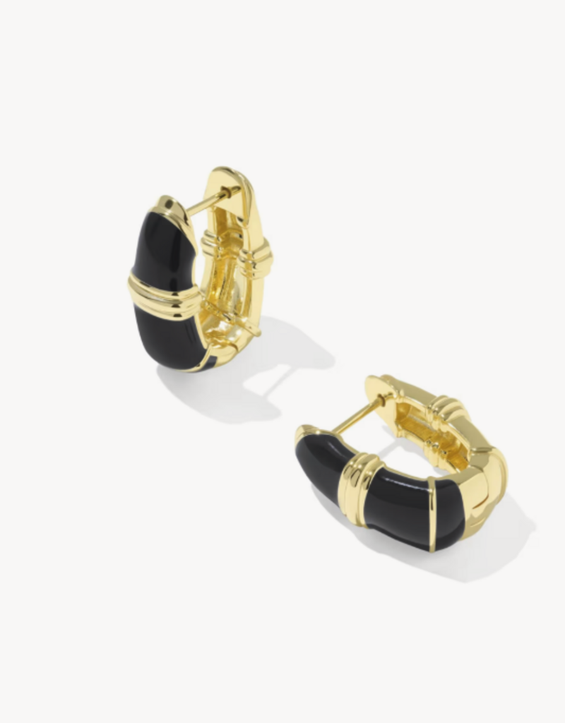 KENDRA SCOTT Courtney Enamel Huggie in Gold