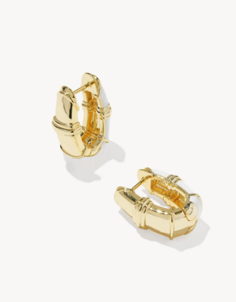 KENDRA SCOTT Courtney Enamel Huggie in Gold