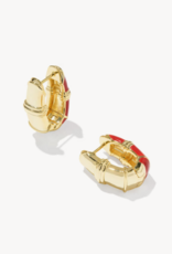 KENDRA SCOTT Courtney Enamel Huggie in Gold