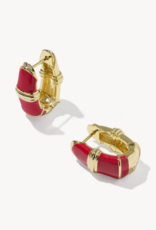 KENDRA SCOTT Courtney Enamel Huggie in Gold