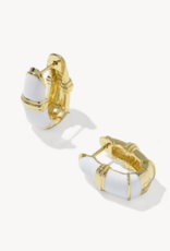 KENDRA SCOTT Courtney Enamel Huggie in Gold