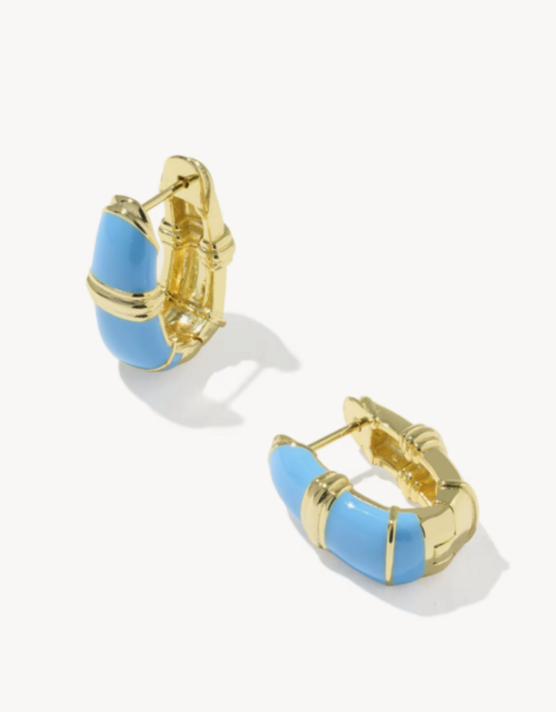 KENDRA SCOTT Courtney Enamel Huggie in Gold