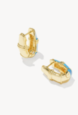 KENDRA SCOTT Courtney Enamel Huggie in Gold