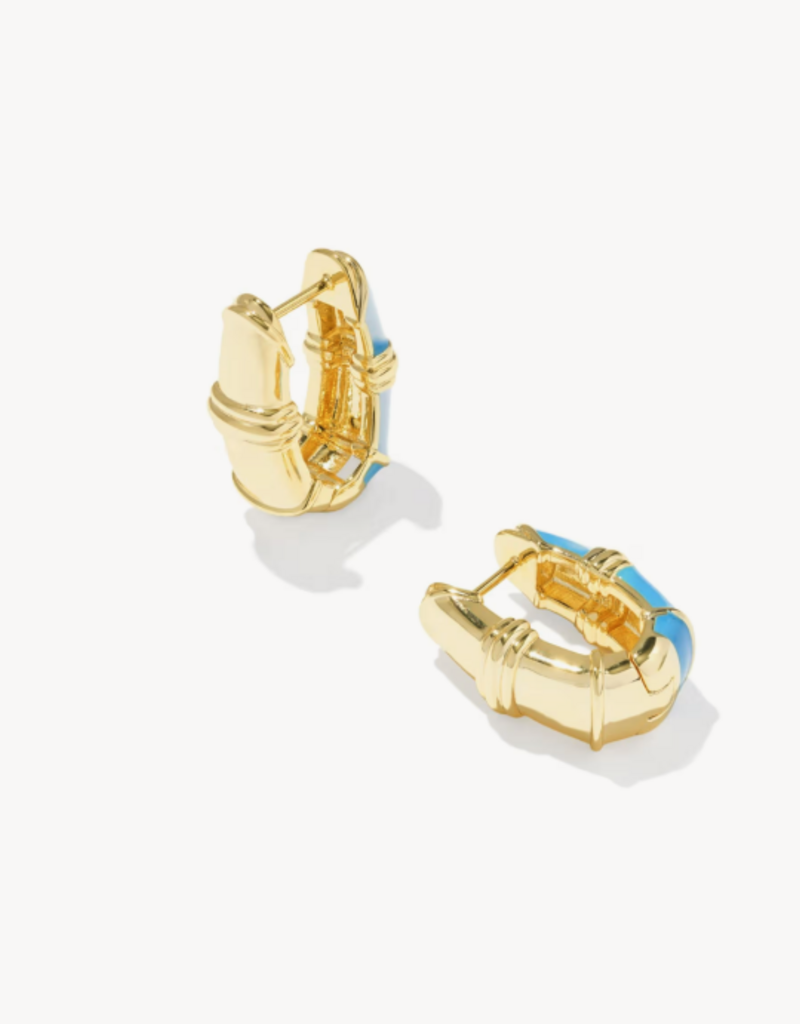 KENDRA SCOTT Courtney Enamel Huggie in Gold