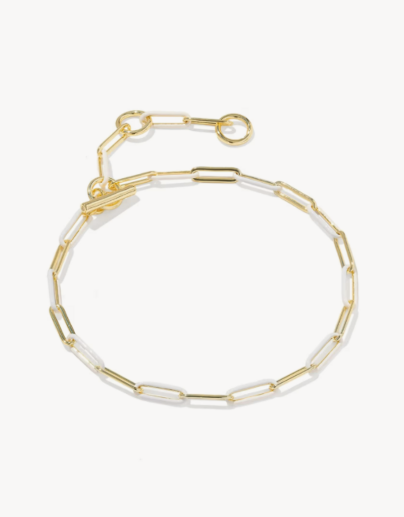 KENDRA SCOTT Courtney Enamel Link Bracelet in Gold