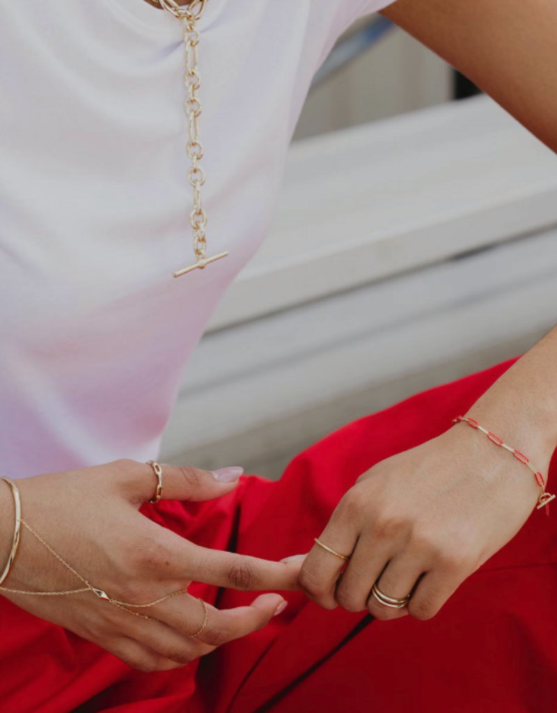 KENDRA SCOTT Courtney Enamel Link Bracelet in Gold