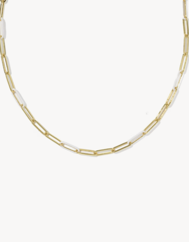 KENDRA SCOTT Courtney Enamel Link Necklace in Gold