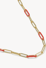 KENDRA SCOTT Courtney Enamel Link Necklace in Gold