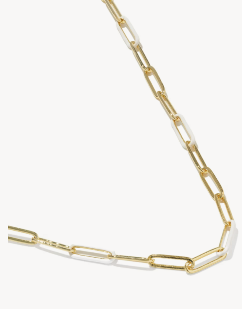 KENDRA SCOTT Courtney Enamel Link Necklace in Gold