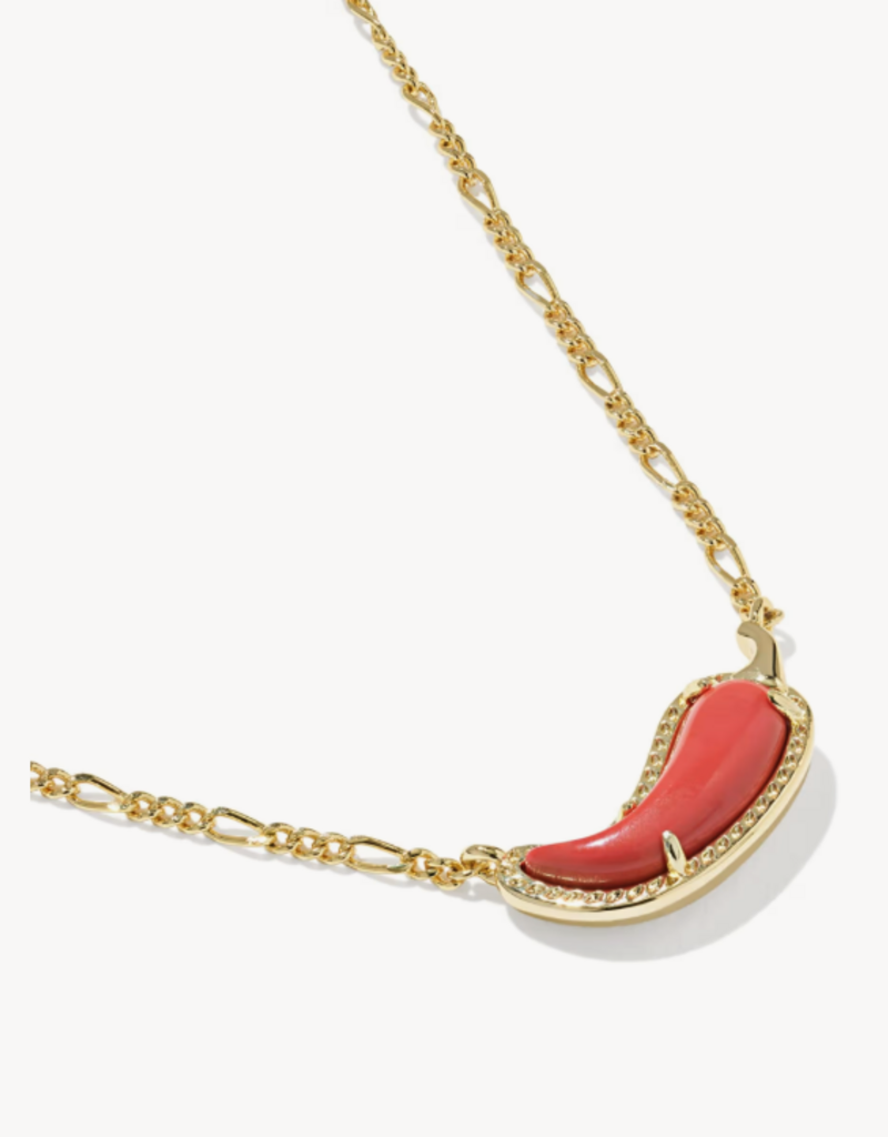 KENDRA SCOTT Chili Pepper Pendant Necklace in Red