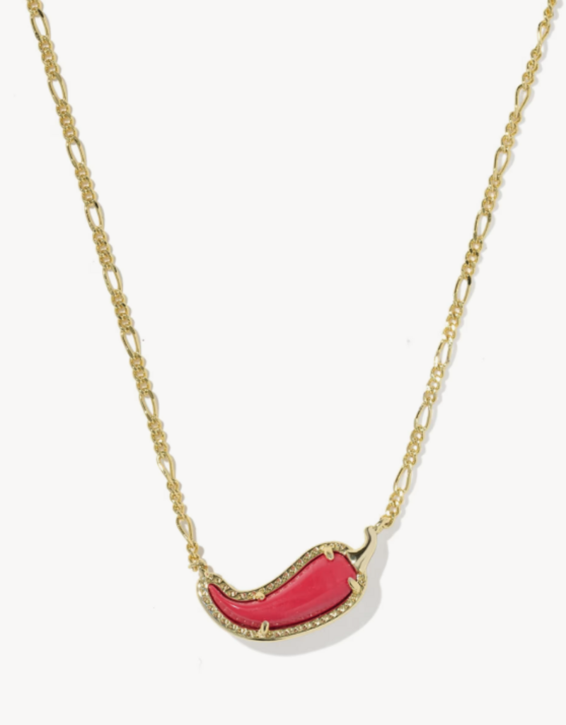 KENDRA SCOTT Chili Pepper Pendant Necklace in Red