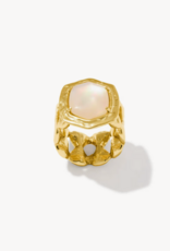 KENDRA SCOTT Tiger Stripe Daphne Cocktail Ring in Gold