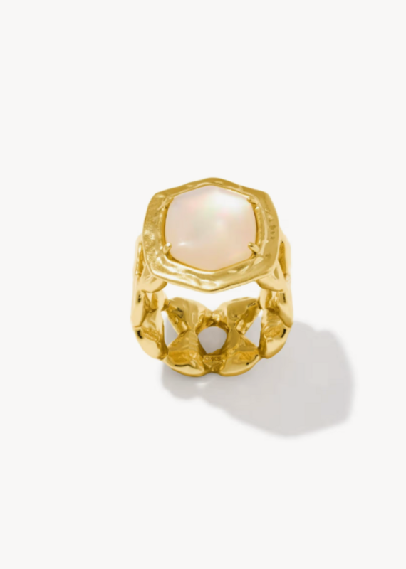 KENDRA SCOTT Tiger Stripe Daphne Cocktail Ring in Gold
