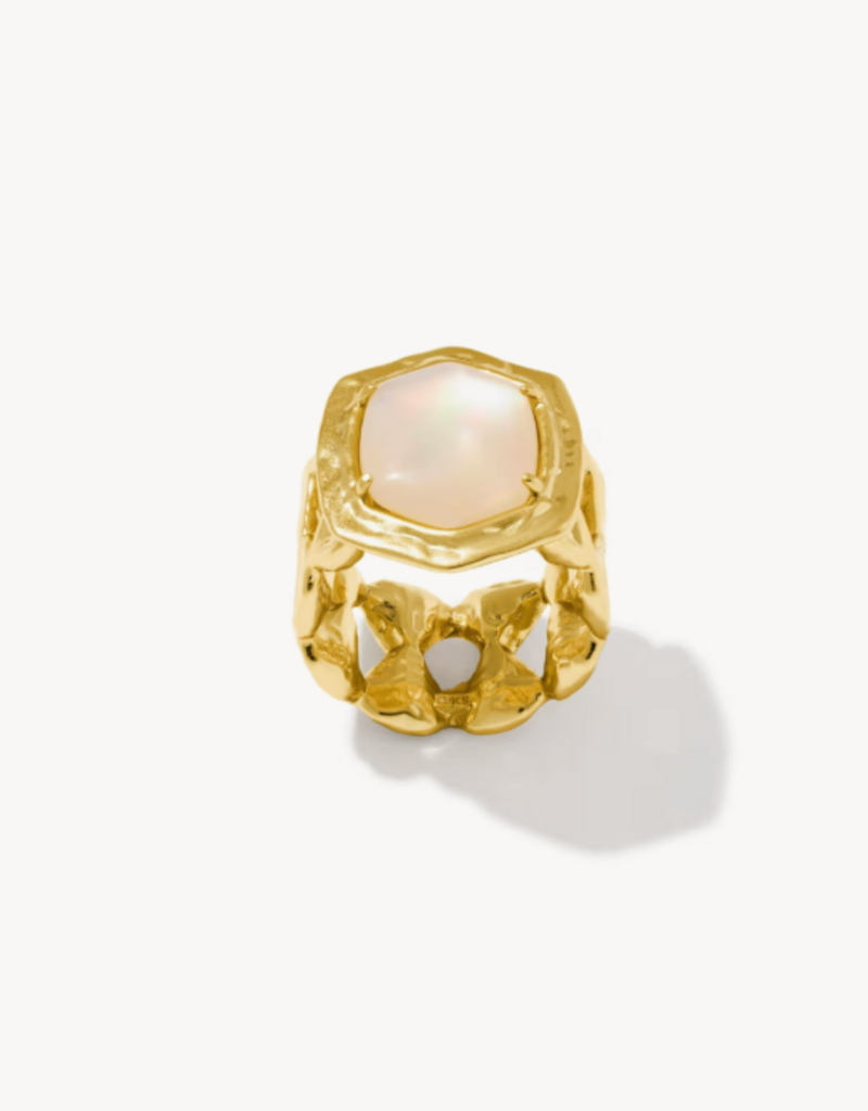 KENDRA SCOTT Tiger Stripe Daphne Cocktail Ring in Gold