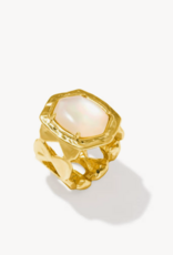 KENDRA SCOTT Tiger Stripe Daphne Cocktail Ring in Gold