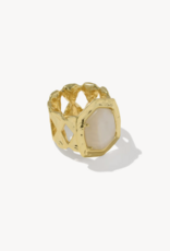 KENDRA SCOTT Tiger Stripe Daphne Cocktail Ring in Gold