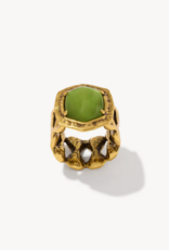 KENDRA SCOTT Tiger Stripe Daphne Cocktail Ring in Gold