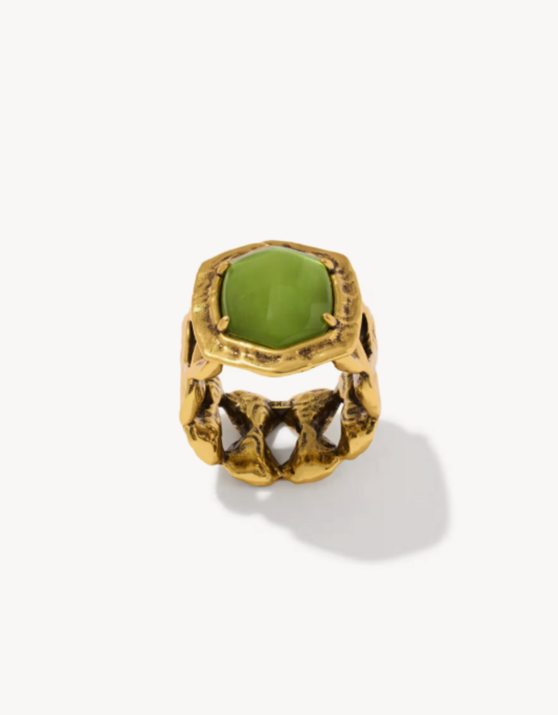 KENDRA SCOTT Tiger Stripe Daphne Cocktail Ring in Gold