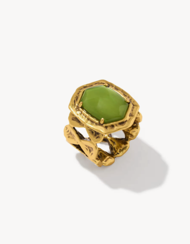 KENDRA SCOTT Tiger Stripe Daphne Cocktail Ring in Gold