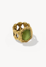 KENDRA SCOTT Tiger Stripe Daphne Cocktail Ring in Gold