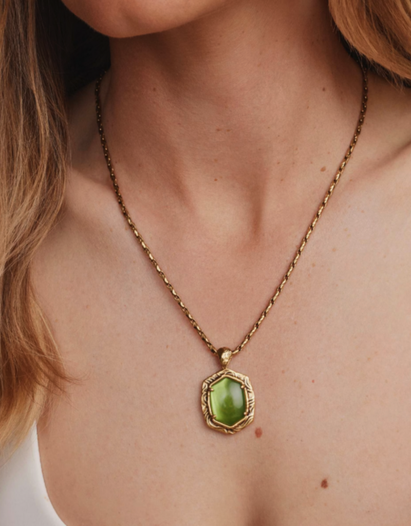 KENDRA SCOTT Tiger Stripe Daphne Long Necklace in Gold