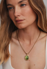 KENDRA SCOTT Tiger Stripe Daphne Long Necklace in Gold