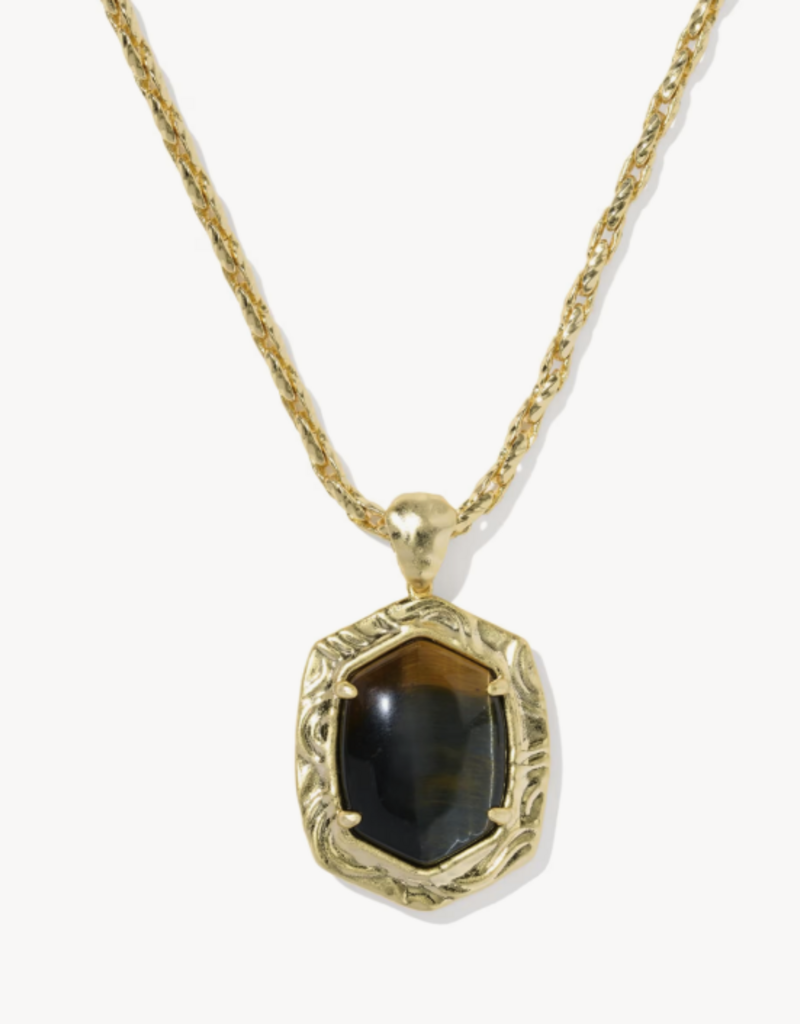 KENDRA SCOTT Tiger Stripe Daphne Long Necklace in Gold