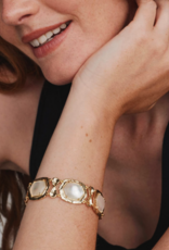 KENDRA SCOTT Tiger Stripe Daphne Statement Bracelet in Gold