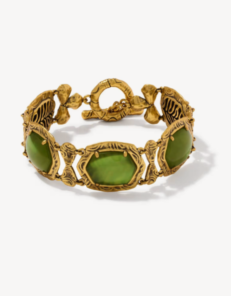KENDRA SCOTT Tiger Stripe Daphne Statement Bracelet in Gold
