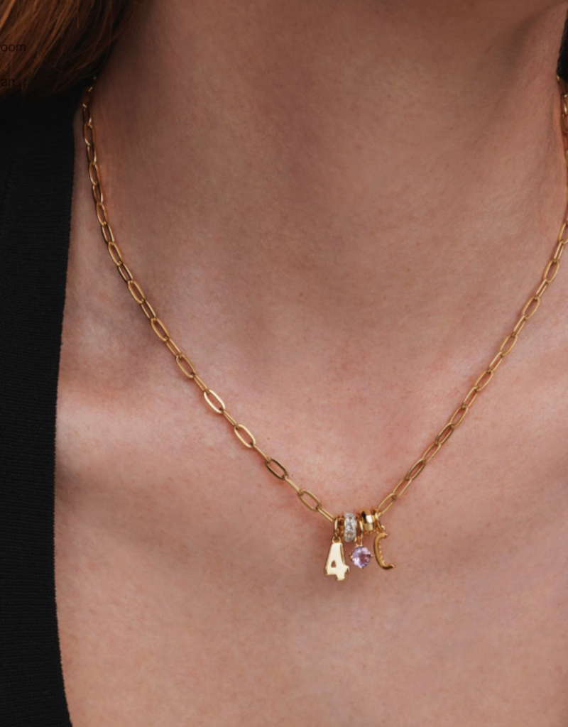 KENDRA SCOTT Pave Spacer Charm in White Topaz