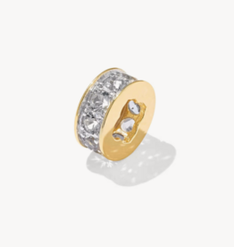 KENDRA SCOTT Pave Spacer Charm in White Topaz